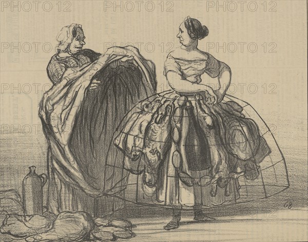 De l'utilité de la crinoline pour frauder l'octroi (On the usefulness of the crinoline to smugglers)