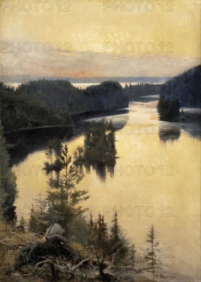 Kaukola Ridge at Sunset, 1889-1890.