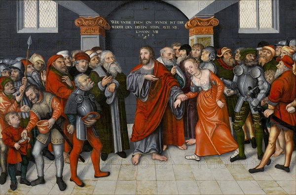 Christ and the Woman Taken in Adultery, 1549.