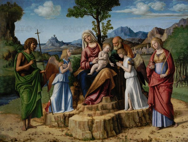 The Rest on the Flight into Egypt with Saint John the Baptist, c1497.