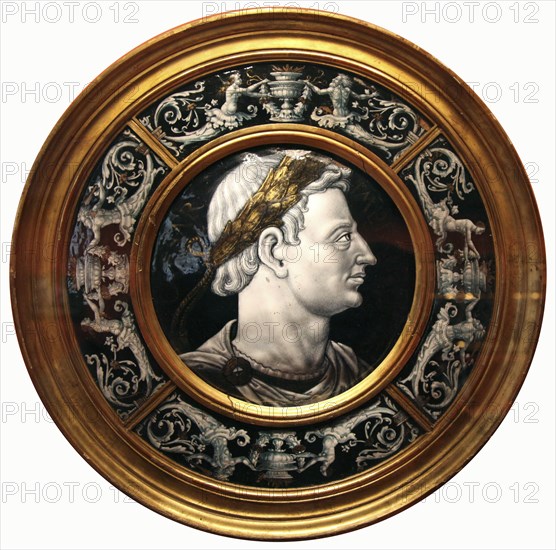 Medallion with a portrait of the Roman Emperor Domitian, 16th century. Artist: Unknown