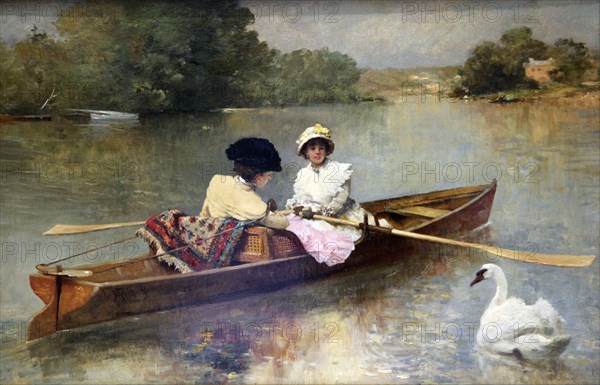 'Boating on the Seine', 1875-1876. Artist: Ferdinand Heilbuth