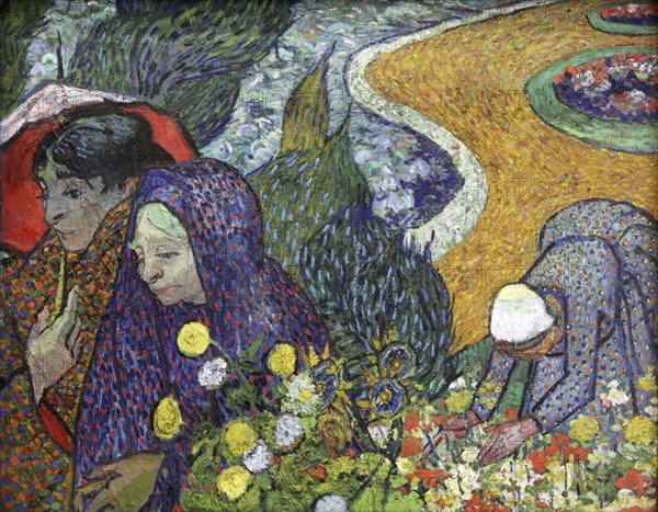 'Memory of the Garden at Etten (Ladies of Arles)', 1888. Artist: Vincent van Gogh