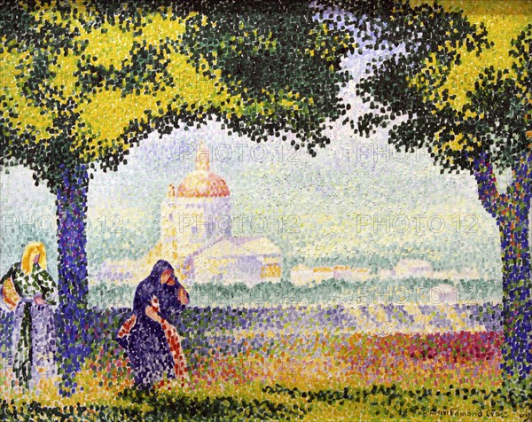 'View of the Church of Santa Maria degli Angeli near Assisi', 1909. Creator: Henri-Edmond Cross.