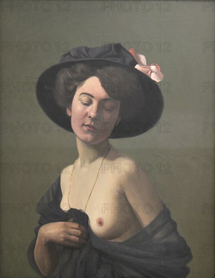 'Young Woman in a Black Hat', 1908. Artist: Félix Vallotton