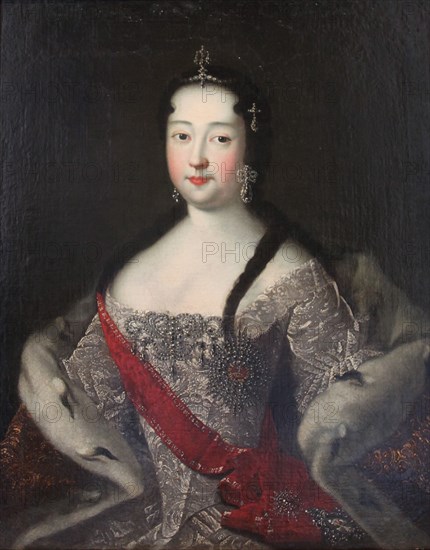 'Portrait of the Tsesarevna Anna Petrovna', 1740s.  Artist: Ivan Adolsky