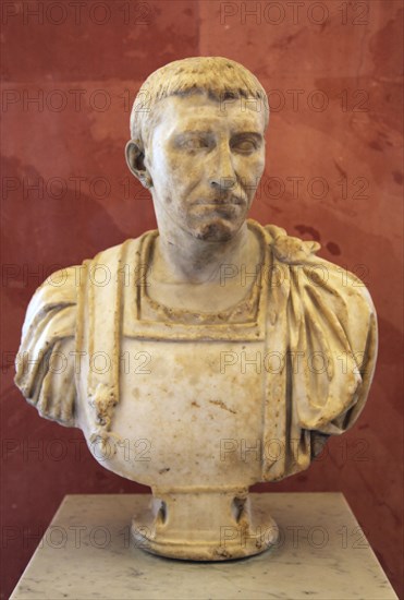 Bust of a Roman, supposedly Domitius Corbulo, first half of 1st century BC. Artist: Unknown