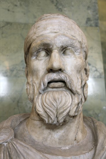 Roman bust of a Dacian tarabostes (nobleman), early 2nd century. Artist: Unknown
