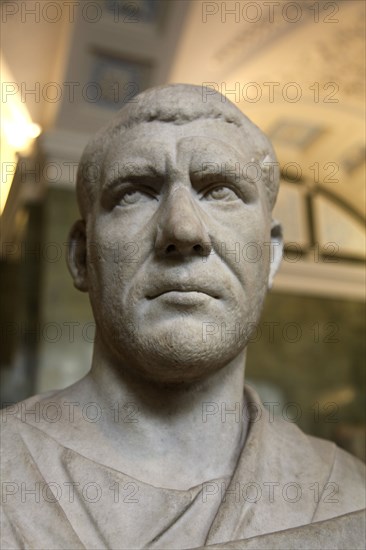 Portrait bust of the Roman Emperor Philip the Arab, c mid 3rd century Artist: Unknown