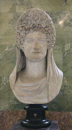 Portrait of Domitia Longina, wife of the Roman Emperor Domitian, first half of 2nd century. Artist: Unknown