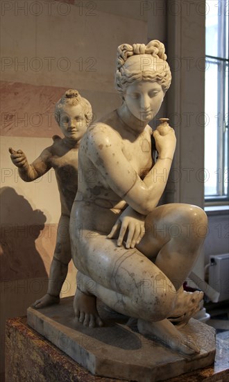 Statue of bathing Aphrodite and Eros. Artist: Unknown