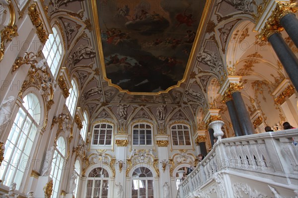 Main staircase of the Winter Palace, Hermitage Museum, St Petersburg, Russia. Artist: Sheldon Marshall