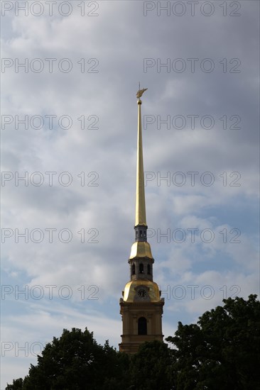 Spire of the bell tower, Peter and Paul Cathedral, St Petersburg, Russia, 2011. Artist: Sheldon Marshall