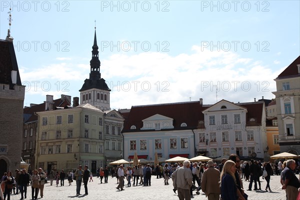 Town Hall Square and St Nicholas' Church, Tallinn, Estonia, 2011. Artist: Sheldon Marshall