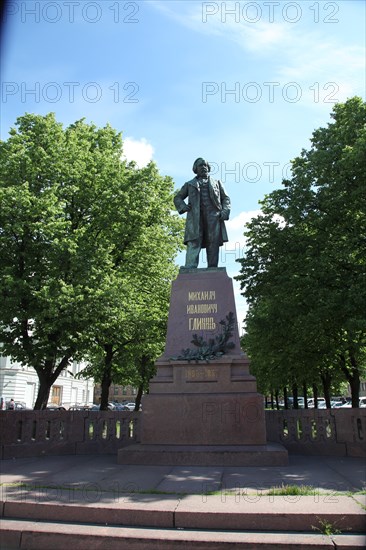 Statue of the Russian composer Mikhail Glinka, St Petersburg, Russia, 2011. Artist: Sheldon Marshall