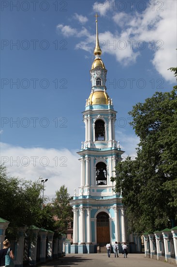 Bell tower of St Nicholas Naval Cathedral, St Petersburg, Russia, 2011. Artist: Sheldon Marshall