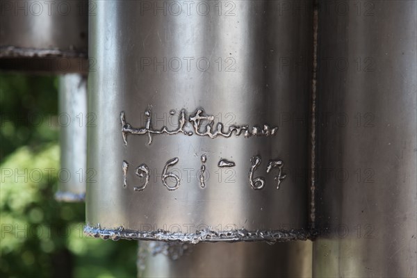 Artist's signature, Sibelius Monument, Sibelius Park, Helsinki, Finland, 2011 Artist: Sheldon Marshall