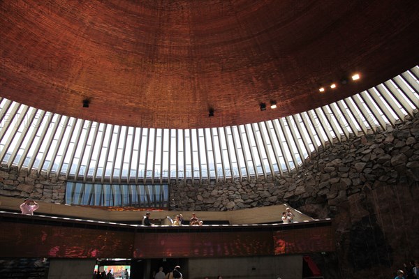 Interior, Temppeliaukio Church, Helsinki, Finland, 2011. Artist: Sheldon Marshall