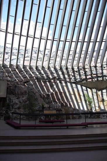 The altar, Temppeliaukio Church, Helsinki, Finland, 2011.  Artist: Sheldon Marshall