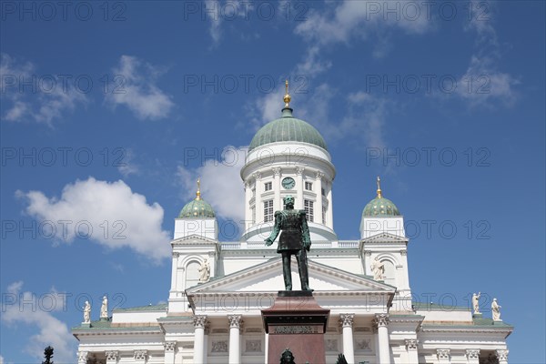 Lutheran Cathedral and the statue of Emperor Alexander II of Russia, Helsinki, Finland, 2011. Artist: Sheldon Marshall