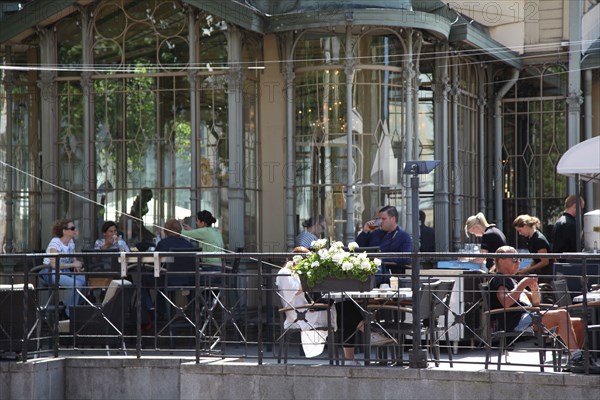 Cafe in Esplanadi Park, Helsinki, Finland, 2011. Artist: Sheldon Marshall