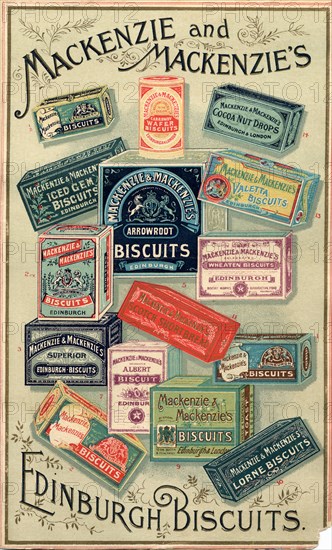 Mackenzie & Mackenzie's Edinburgh Biscuits, 19th century. Artist: Unknown