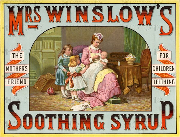 Mrs Winslow?s Soothing Syrup, 19th century. Artist: Unknown