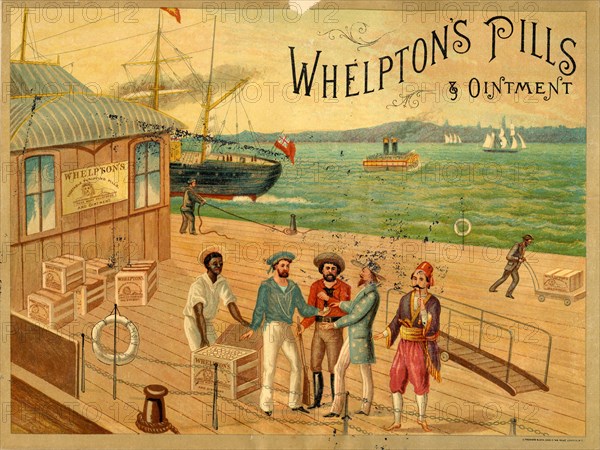 Whelpton?s Pills & Ointment, 19th century. Artist: Unknown