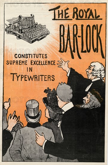 The Royal Bar-Lock typewriter, 19th century. Artist: Unknown