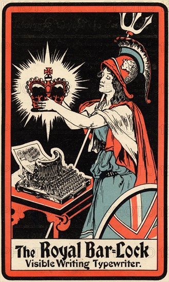 The Royal Bar-Lock typewriter, 1900s. Artist: Unknown