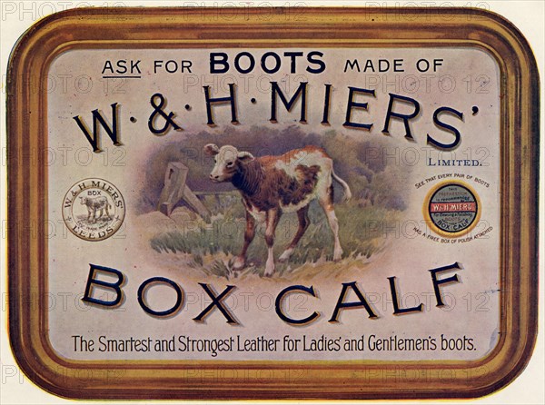 W&H Miers Box Calf - boot leather, 19th century. Artist: Unknown