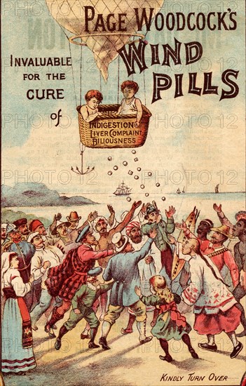 Page Woodcock?s Wind Pills, 19th century. Artist: Unknown