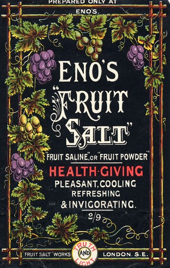 Eno's Fruit Salt, 19th century. Artist: Unknown