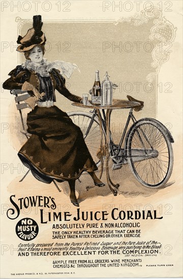 Stower's Lime Juice Cordial, 19th century. Artist: Unknown