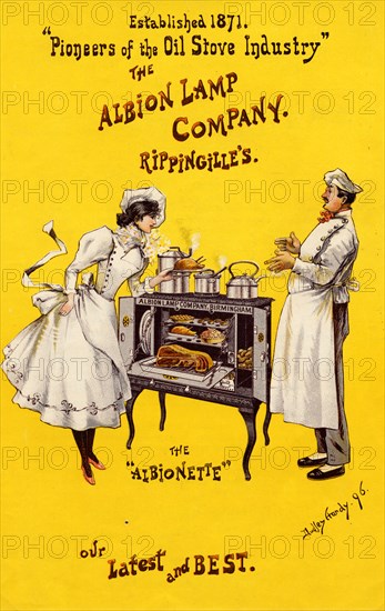 Albion Lamp Company - 'Albionette' oil stove, 19th century. Artist: Unknown