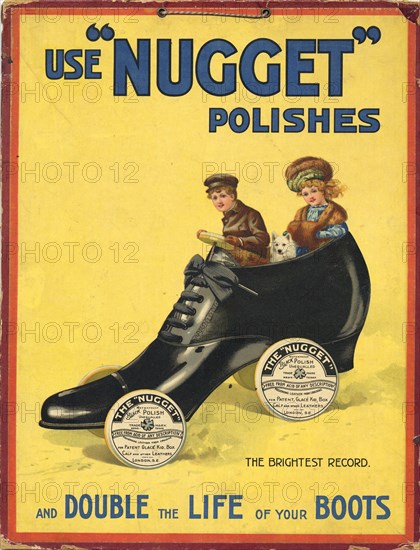 Nugget boot polish, 1910s. Artist: Unknown