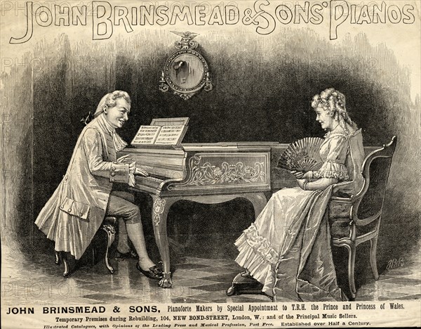 John Brinsmead & Sons Pianos, 19th century. Artist: Unknown