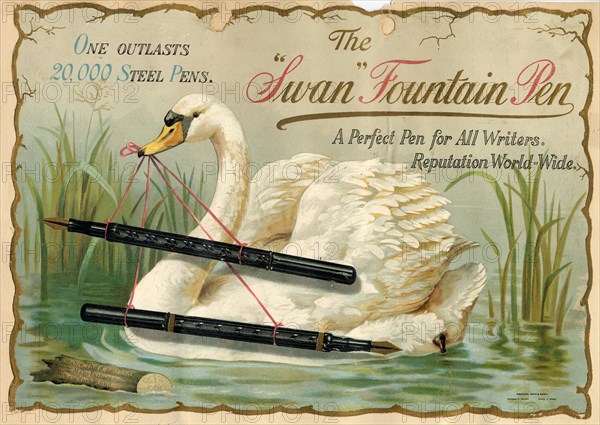 Swan Fountain Pen, 19th century. Artist: Unknown
