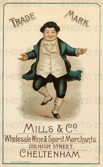 Mills & Co Wine & Spirit Merchants, 19th century. Artist: Unknown