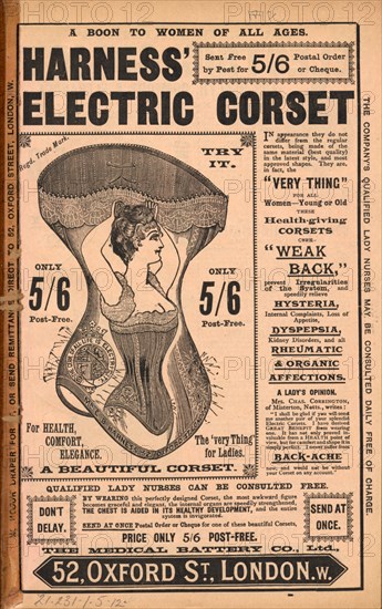 Harness Electropathic belt, 1892. Artist: Unknown