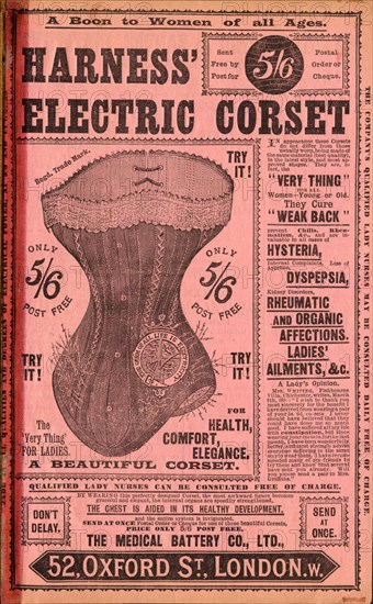 Harness Electropathic belt, 1890s. Artist: Unknown