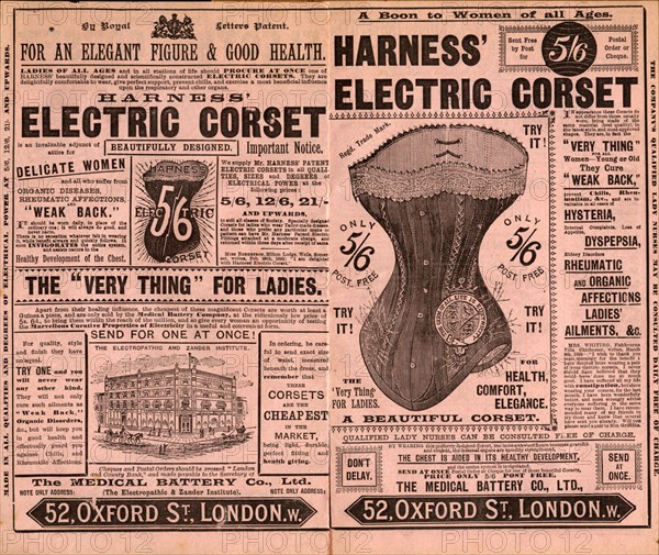Harness Electropathic belt, 1892. Artist: Unknown