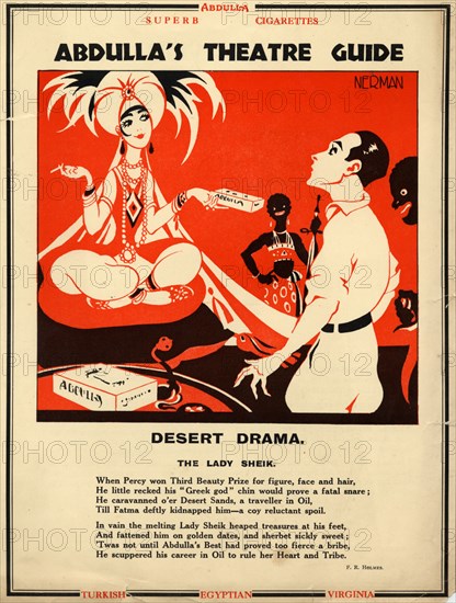 Abdulla Cigarettes, 1928. Artist: Nerman