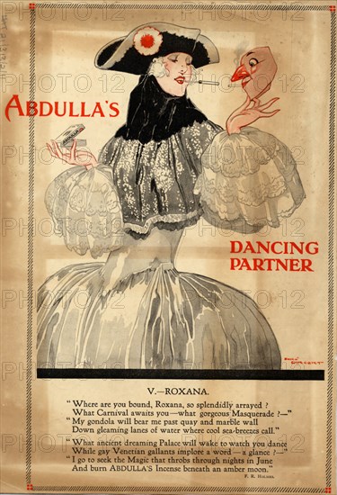 Abdulla Cigarettes, 1920s. Artist: René Vincent