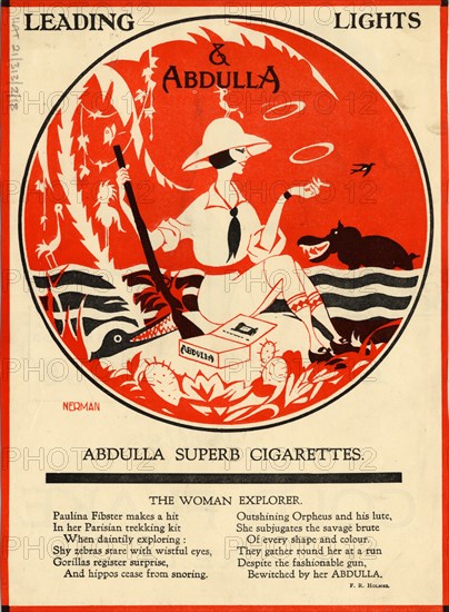 Abdulla Cigarettes, 1920s. Artist: Nerman