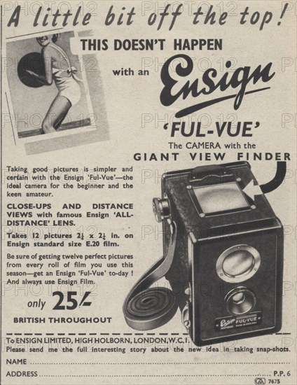 Ensign Cameras, 1939. Artist: Unknown