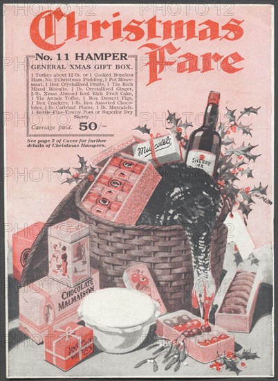 Christmas Hampers, c1920. Artist: Wilfred Fryer