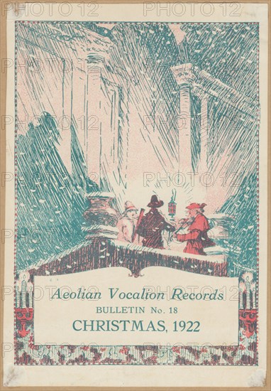 Vocalion Records Bulletin, Christmas, 1922. Artist: Wilfred Fryer