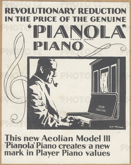 Aeolian Company Pianolas, 1920s. Artist: Wilfred Fryer