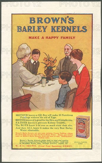 Brown's Barley Kernels, 1910s. Artist: Unknown